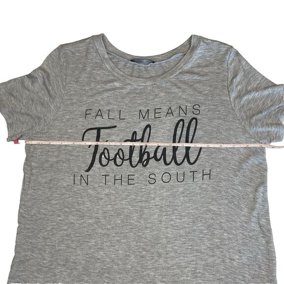 Fall Means Football in the South Short Sleeve Womens T-shirt size M - Picture 8 of 16
